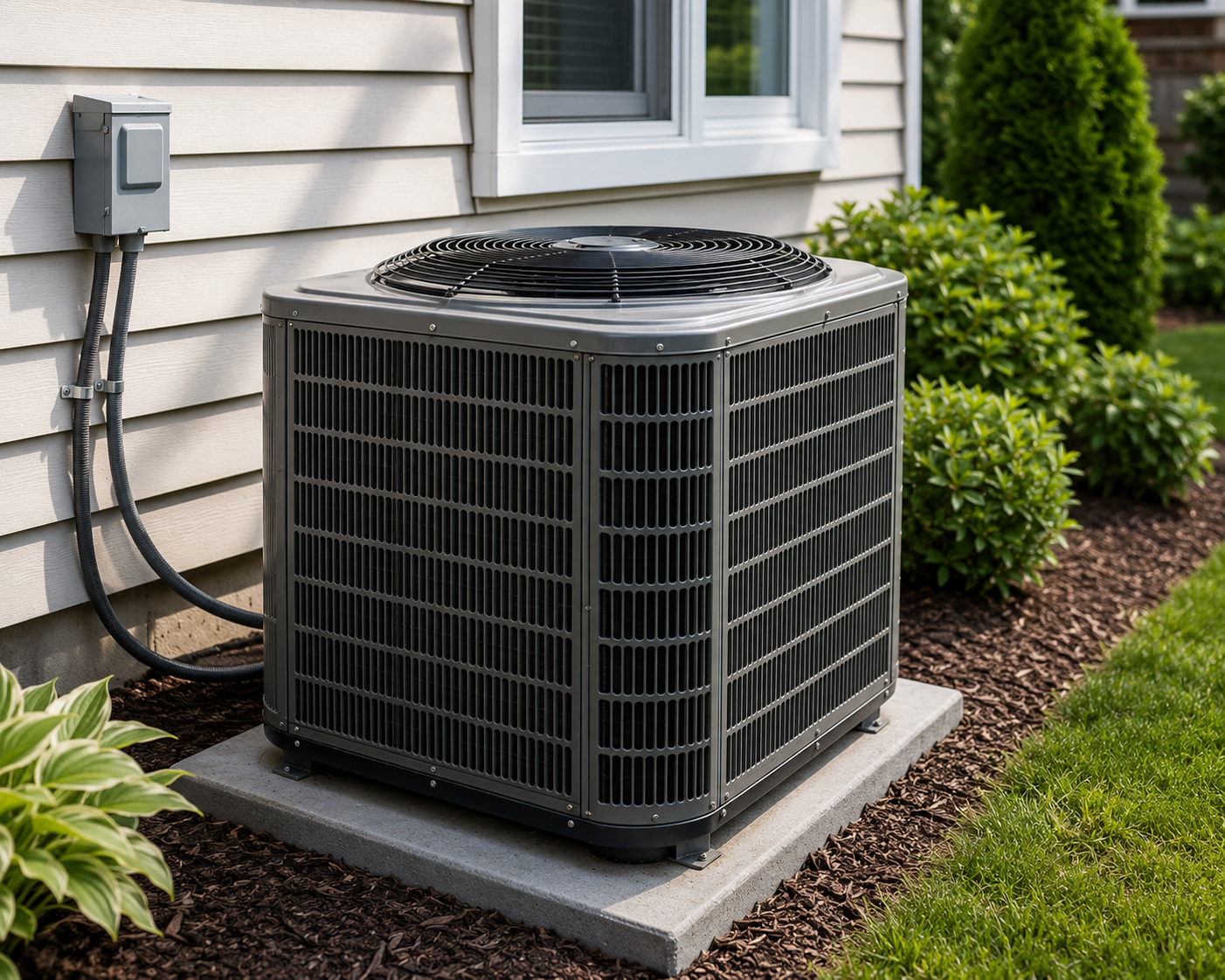 HVAC technician providing fast AC maintenance solutions on a residential cooling system